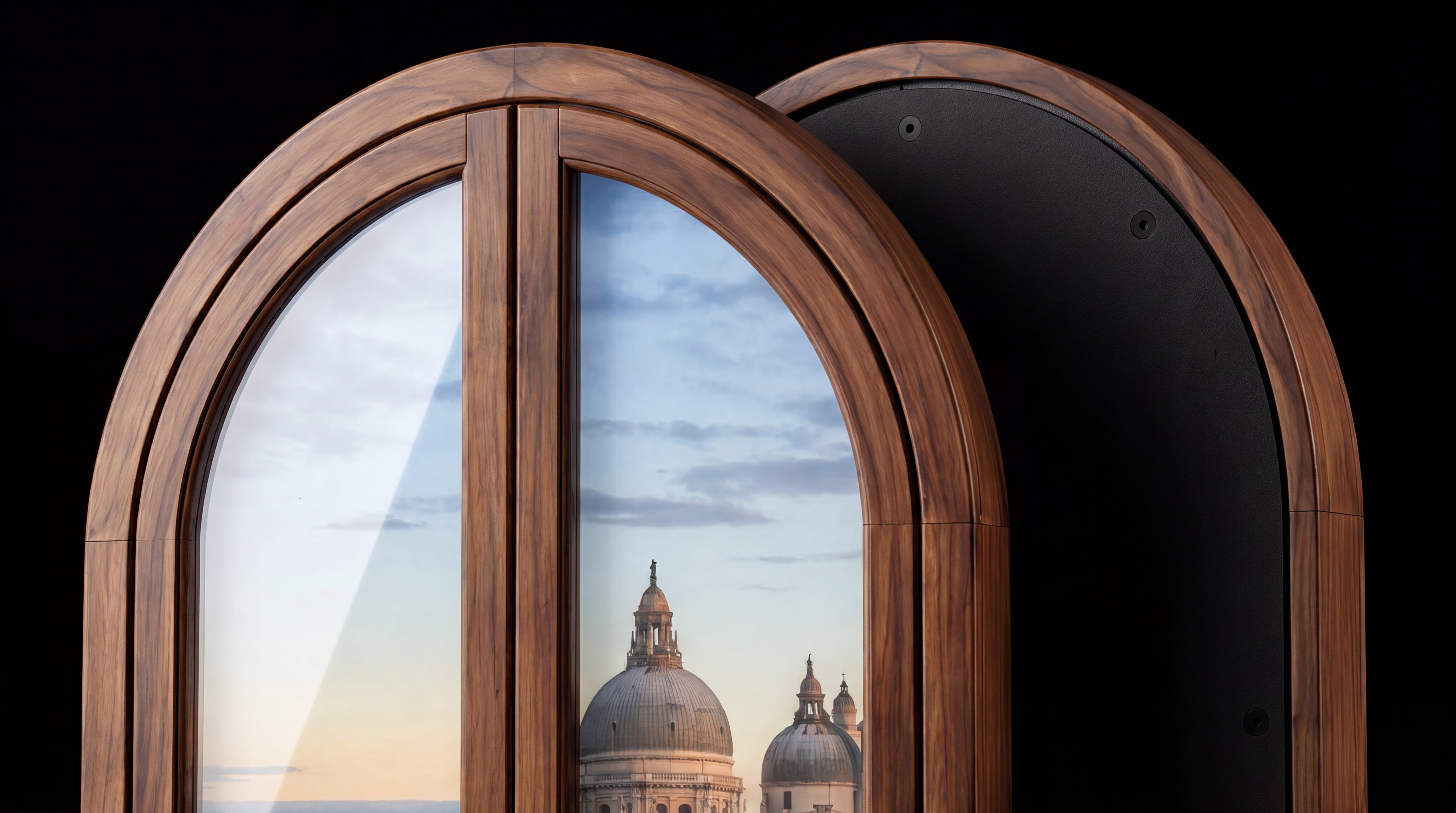 Close-up of hand-finished wood grain on the frame